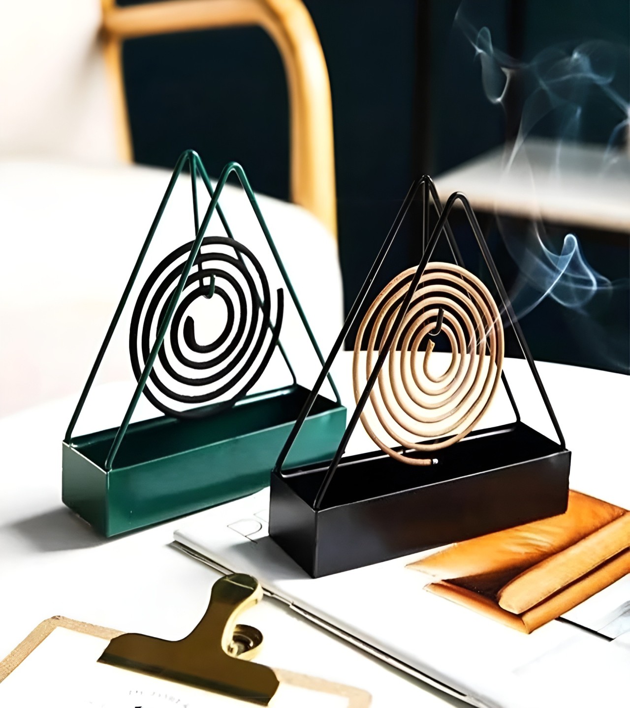 Mosquito Coil Stand Triangle Anti-scald Mosquito Coil Stand Wax Melt Burner Home Decoration Aromatherapy Burner